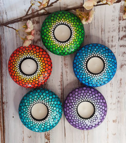 11cm diameter Ombre tea light holder