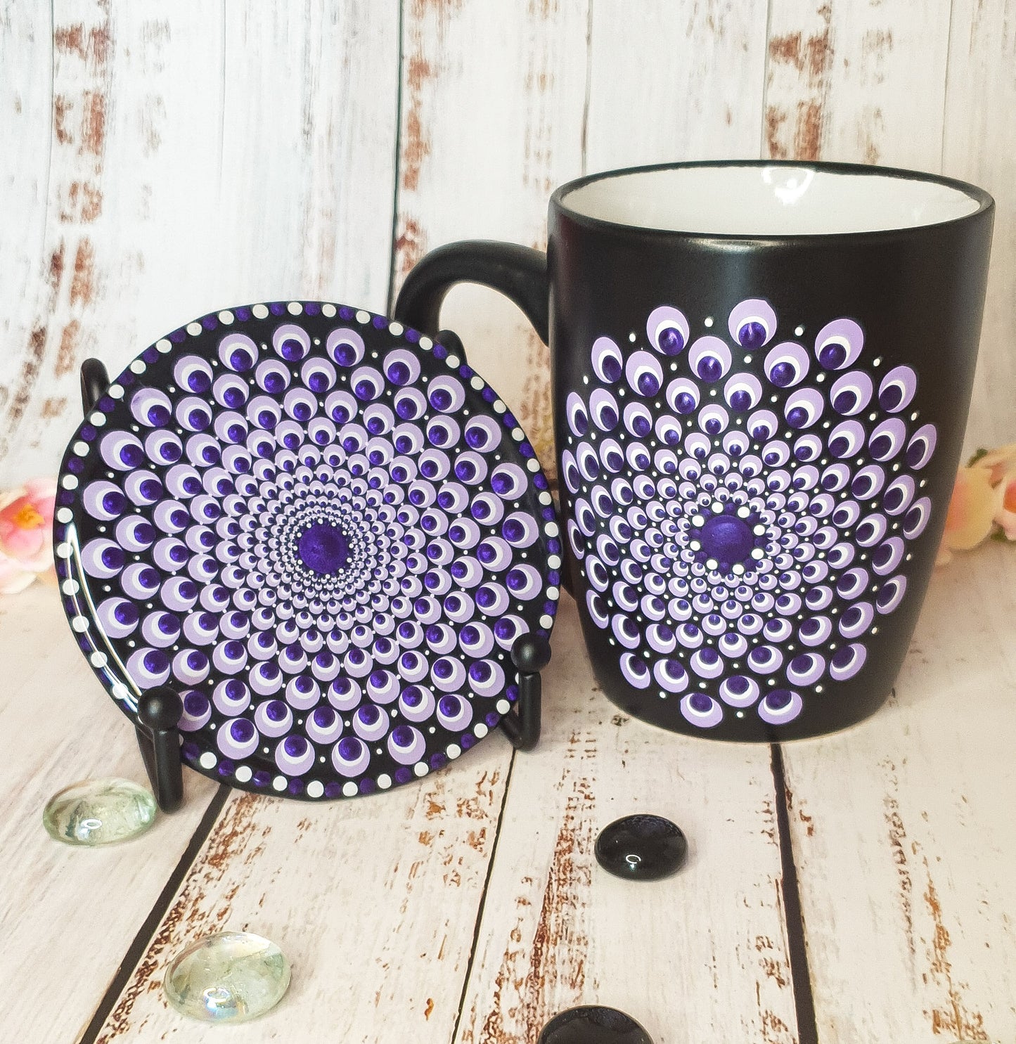 Mug & Coaster Set - Peacock Design