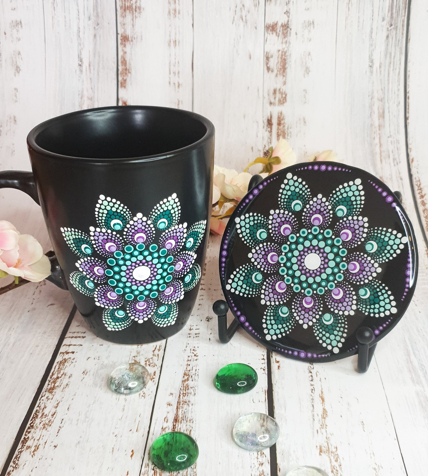 Mug & Coaster Set - Petal Design