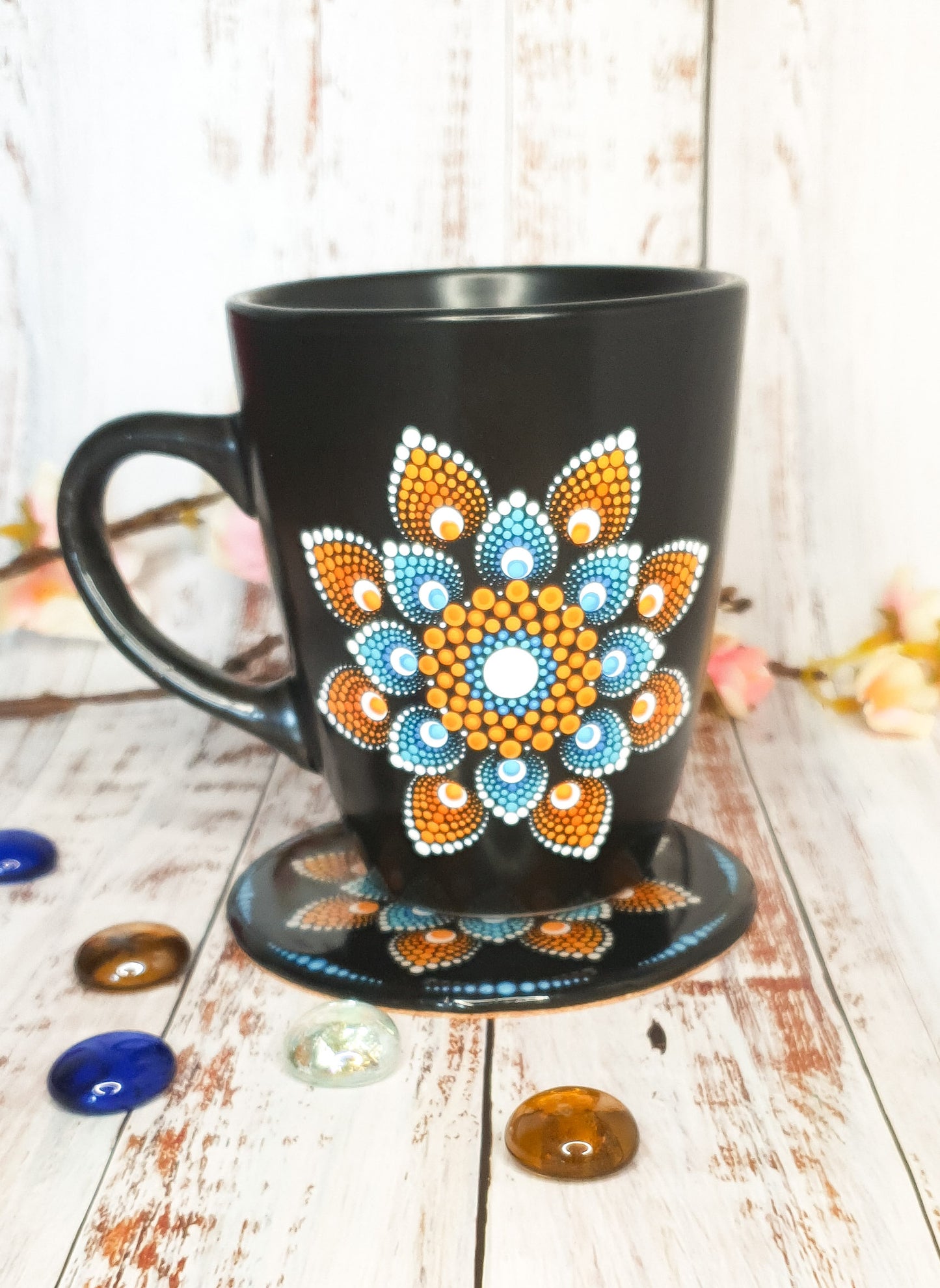 Mug & Coaster Set - Petal Design